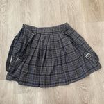 Hot Topic Grey and black  plaid skirt with suspenders size small vintage‎ Photo 6