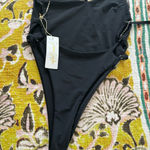 Siempre‎ Golden Taurus Black Women's Swimsuit with Rhinestones size Small Photo 8