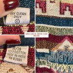 VINTAGE 1990'S MAROON & CREAM SOUTHWESTERN THEME COTTON CHENILE BLAZER (26) Multiple Size 26W Photo 10