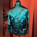 vintage Solz Squirrel reversible Chinese satin jacket Green Size M Photo 3