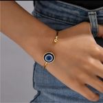 Bracelet Devils Eye Cuff Bangle Adjustable Blue Photo 3