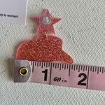 Boutique Pink Glitter Cowboy Hat and Star Charm Drop Barbiecore Eras Statement Earrings Photo 5