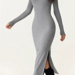 OGL ProWarm Sweetheart Neck Midi Heather Gray Brami Dress Padded M Medium New Photo 0