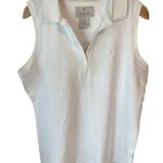 Browning Sleeveless Top Womens XL White V Neck Button Collared Tank Shirt NWT Photo 0