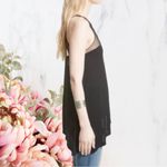 Free People  Riley Chiffon Tank - Color Black - Size: Small Photo 2
