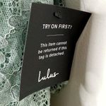 Lulus Floral Lace Sleeveless Tiered Maxi Dress Small Sea Foam Green Coquette Photo 6