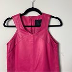 Bod and Christensen hot pink leather fuchsia shift dress size 4 NEW‎ barbie Photo 8