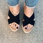 Black Criss Cross Espadrille Wedge Size 6 Photo 3