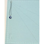 Evil Eye Glass Pendant Necklace Blue White Handmade NWOT Photo 2