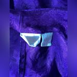 Adonna Vintage  Purple Floral Satin Nightgown, Size Large Photo 3