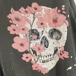 Chaser Safari Green Pink Flower Cherry Blossom Skull Sleeveless Muscle Tank Top Photo 5