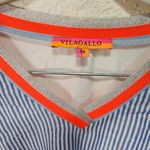 Vilagallo linen Stripe short sleeve blouse Blue Size M Photo 1