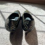 Vintage Italian Black Leather Studded Heels | 80s Minimal Chic Size 5.5 EU 35.5 Photo 5