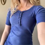 belle du jour Royal Blue Henley Top Photo 6