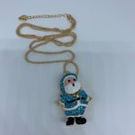 NEW blue Christmas Santa Claus pendant necklace Photo 1