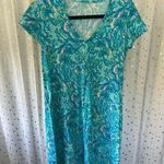 Lilly Pulitzer NWOT Coral Of The Story 100% Pima Cotton Etta Shirt Mini Dress XS Photo 3