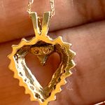 10k Gold Diamond Heart Necklace with 20" chain Photo 2