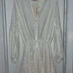 White Lace Dress Long Sleeve Size L Photo 2