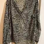 Unique spectrum  Leopard Print Sheer‎ Blouse Photo 0