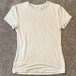 H&M  Cream Fitted T-Shirt Short Sleeve Photo 0