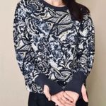 Joie  Cropped Sweatshirt with Thumbholes Floral Multicolor Size XL NWT Photo 2