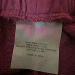 Terez  Sweatpants in Black Raspberry sz XS Photo 5