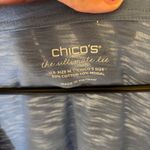 Chico's  NWOT Women's Ultimate Tee Blue Cardigan Modal Cotton Size M Photo 1