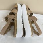 UGG  Braelynn Metallic Gold Leather Straps Platform Sandal Womens Size 10 Photo 4