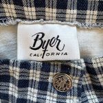 Byer California Vintage Y2K Navy & White Plaid Print Overall Knee Length Dress Photo 6