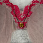 Natori ‎ Bra 36D Pink Lace Trim Underwire Tulle Full Coverage Photo 1