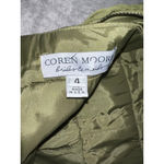 Women's 100% Silk COREN MOORE Olive Green One Shoulder Dress Size 4 Photo 10