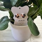 Handmade Chicken Print Button Earrings, Button Earrings, Gifts, Stocking Stuffers Photo 0