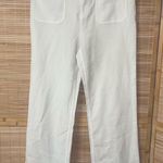 Faherty  cream wide leg pants stretch slacks womans size 32 EUC Photo 0