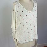 Wooden Ships  Heart Cream Loose Knit Sweater Photo 1