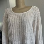 Diane Von Furstenberg  Size 3X  Sheer Metallic Cable Knit Sweater Top Lagenlook Photo 7