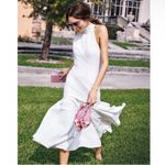 Milly NWT Cady Penelope High Neck Halter Midi Dress in Ecru Sz 4 $395 Photo 8