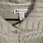 Tan Cardigan Sweater with Textured Knit and Shawl‎ Collar Photo 2