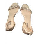 Badgley Mischka  Women's Embellished Ankle Strap Wedges, size 11 Photo 3