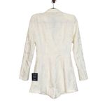 Lulus  Cream Long Sleeve Romper with Blazer Styling NWT Size Small Bridal Romper Photo 1