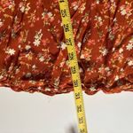 Altar'd State Brown Floral Print Long Sleeve V Neck Dress - M Photo 2