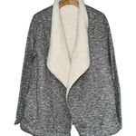 Z Supply  Womens Size M Heather Grey Sherpa Cardigan Sweater Open Cardigan Jacket Photo 1