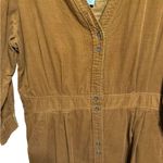 Bob Timberlake Dark Camel Brown Corduroy Button Front Dress 14 Fall Transition Photo 10