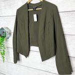 Wet Seal NWT Vintage Y2K Olive Green High Low Cropped Blazer Jacket Size XL Photo 3