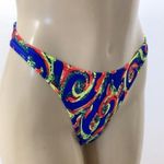 Brazilian Size 11/12 High Waist Bright Print Bikini Set Blue Size L Photo 2