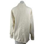 Triarchy Women's Cream Long Sleeve Denim Utility Button Down Shirt Top Size S Photo 1