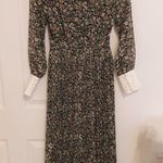 Japanese Pleaded Multicolored Floral Collar Dress Size XS Photo 5