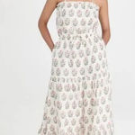 Meadows Boston Block Print Floral Linen UK 10 / US 6 White Photo 0