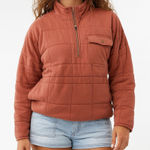 O'Neill  Mable Quilted Pullover Jacket Coral Size L Photo 0