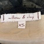 Willow & Clay  Black Cream Mesh Lined Embroidery Lace Long Sleeve Bodysuit Top XS Photo 3