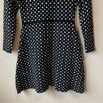 Maison Jules Women’s Sweater Dress L  Jacquard Fit & Flare Square Polka dot cute Photo 4